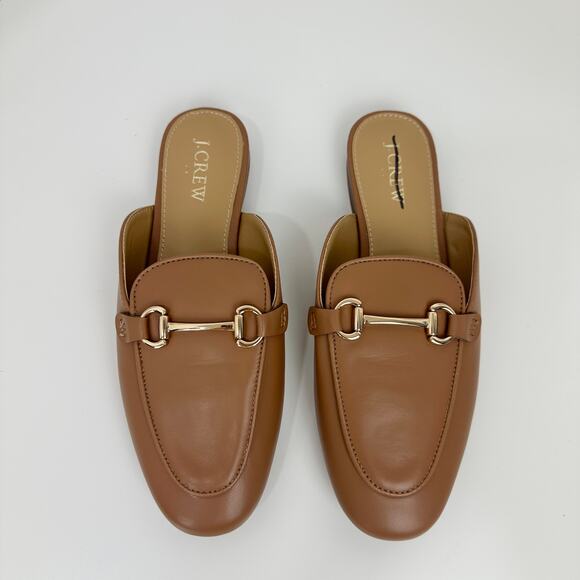 J.Crew Slip On Mules Cedar Wood Tan Classic Preppy Casual Womens US 7 NEW - Picture 6 of 14